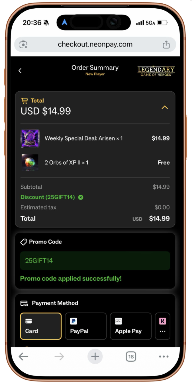 Free Item promo codes
